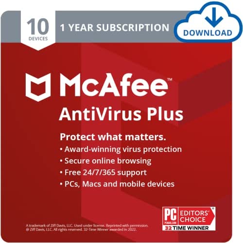 McAfee AntiVirus Protection Plus 2022 | 10 Device | Internet Security Software | Windows/Mac/Android/iOS | 1 Year Subscription | Download Code - Image 2
