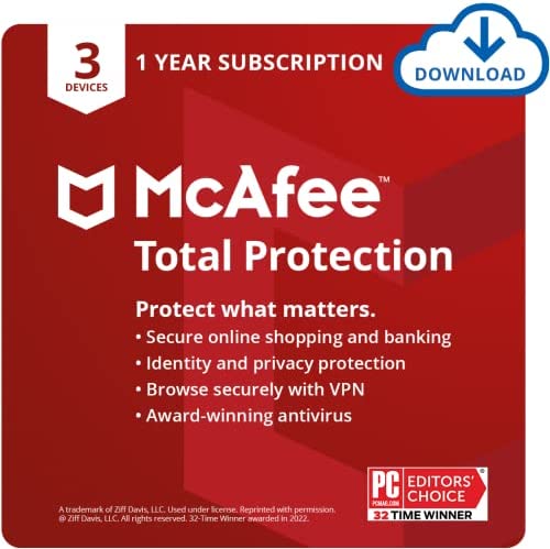 McAfee Total Protection 2022 | 3 Device | Antivirus Internet Security Software | VPN, Password Manager, Dark Web Monitoring | 1 Year Subscription | Download Code - Image 2